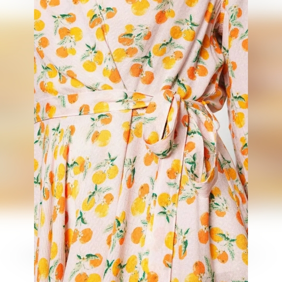Free People Orange Wrap Dress NWT - Picture 2 of 16